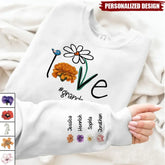 Love Grandma Life Month Flowers-Personalized Sweatshirt-Mother_s_