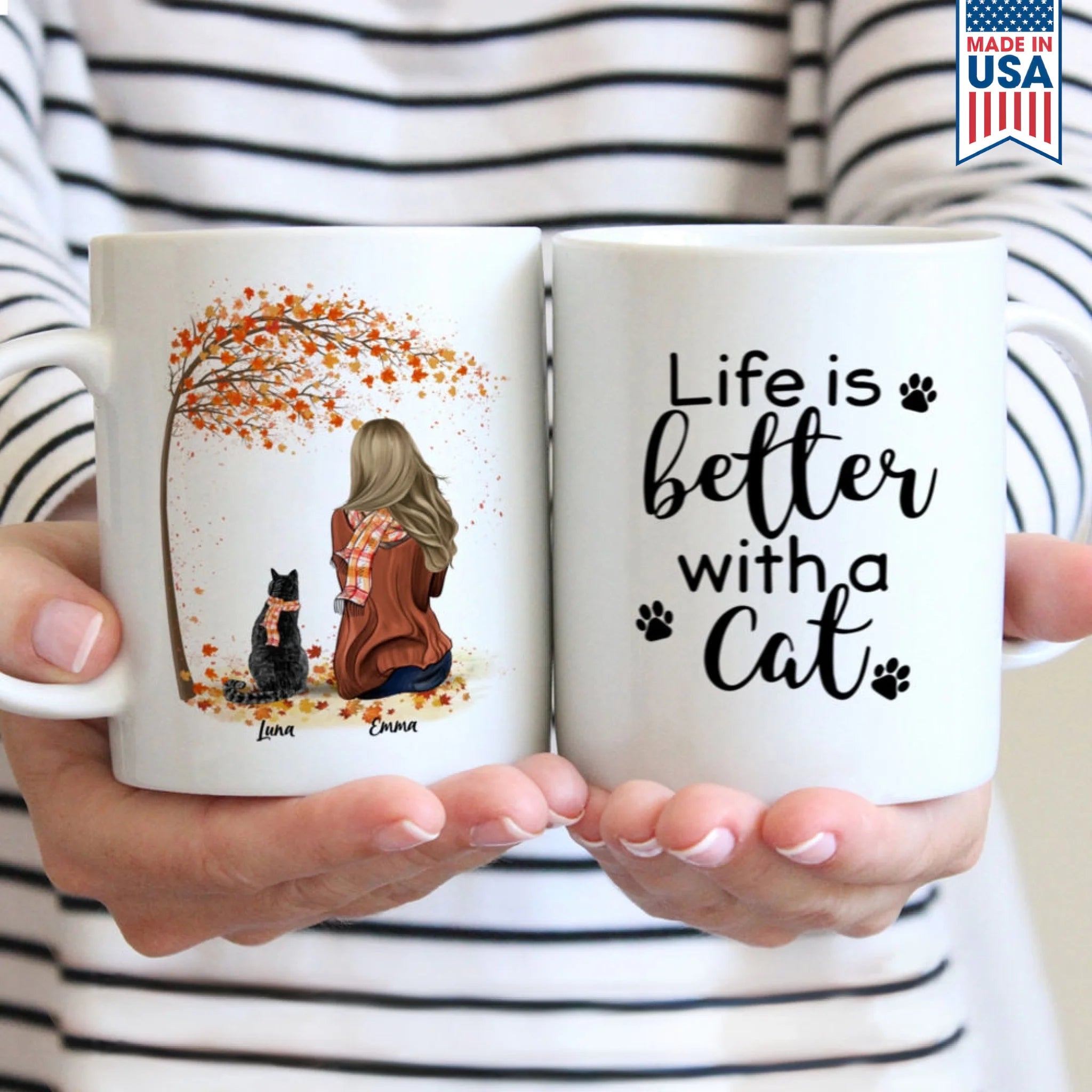 Personalized Mug - Life Is Better With A Cat