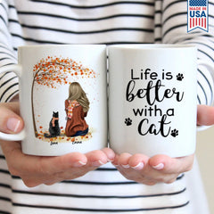 Personalized Mug - Life Is Better With A Cat