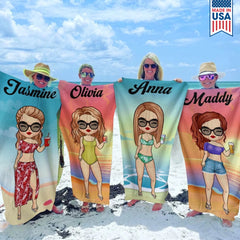 Dog-Floral-Toile-De-Jouy-Chinoiserie-French-Personalized-Quick-Dry-Beach-Towel-2